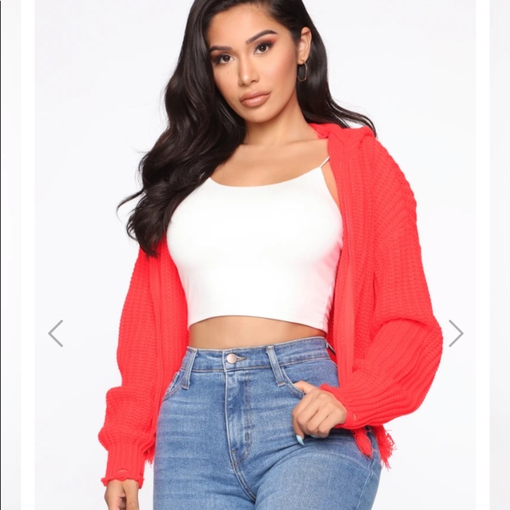 It's About Time Hooded Sweater - Neon Coral